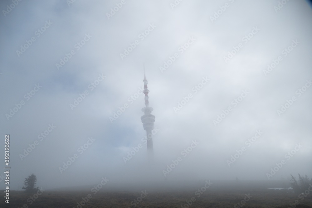 praded antena tower in Jeseniky czechia mountains praded antena tower in Jeseniky czechia mountains