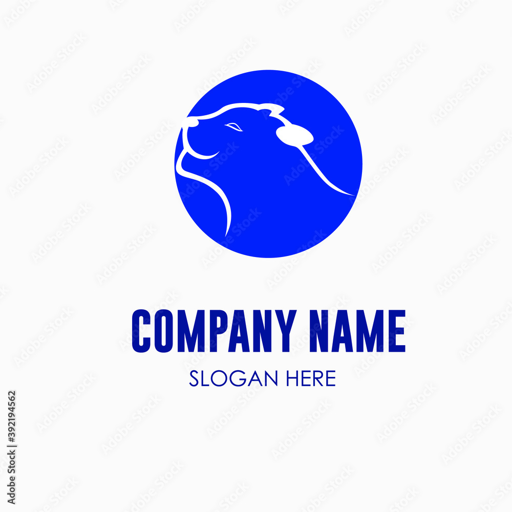 Tiger Cheetah Jaguar head face logo design. Technology concept Tiger Cheetah Jaguar head face logo design. Technology concept