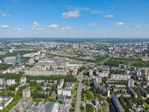 Aerial view of the city of Kirov in summer  Russia 
