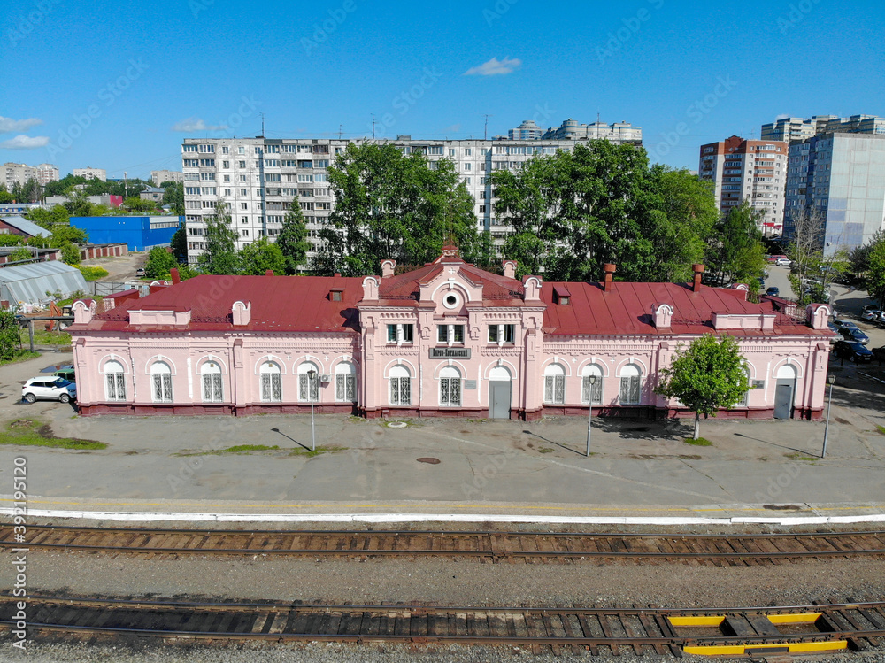 Aerial view of Kirov-2 railway station