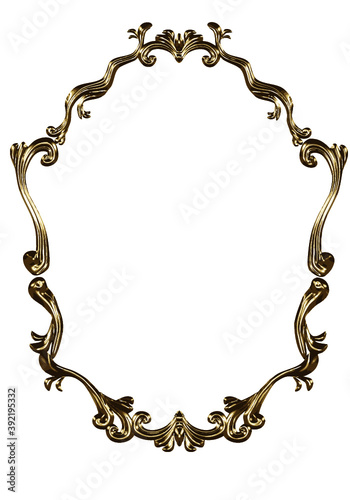 装飾的なゴールドのフレームのAIデータ