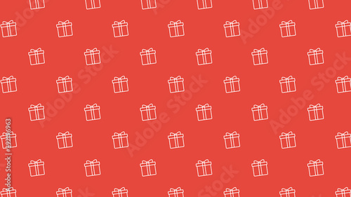 Gift box pattern wallpaper. Gift box symbol.
