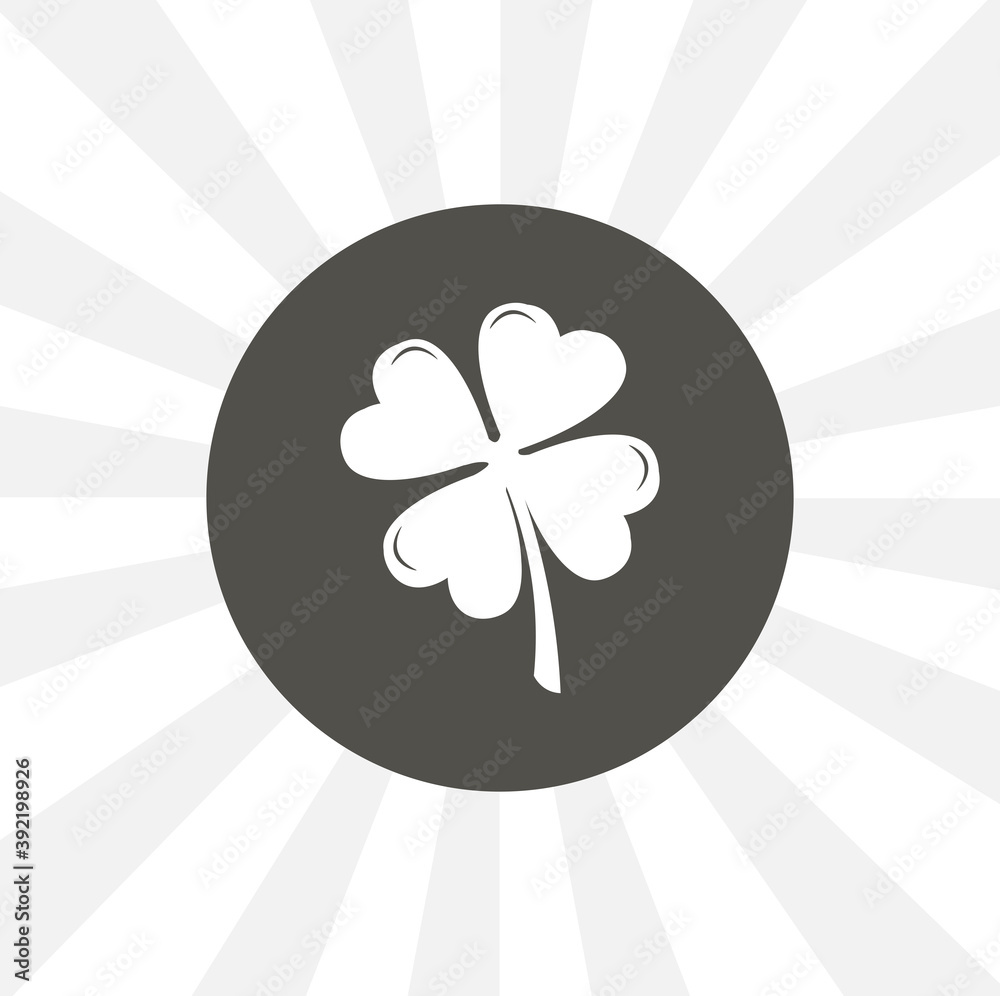 four leaf clover isolated solid vector icon four leaf clover isolated solid vector icon