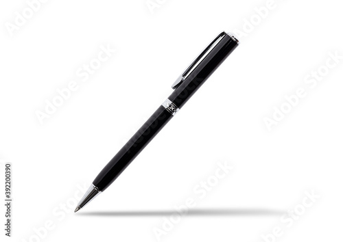 Black pen isolated on white background with clipping path