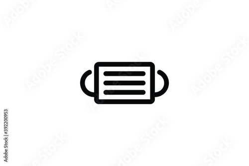 Pollution Outline Icon - Face Mask