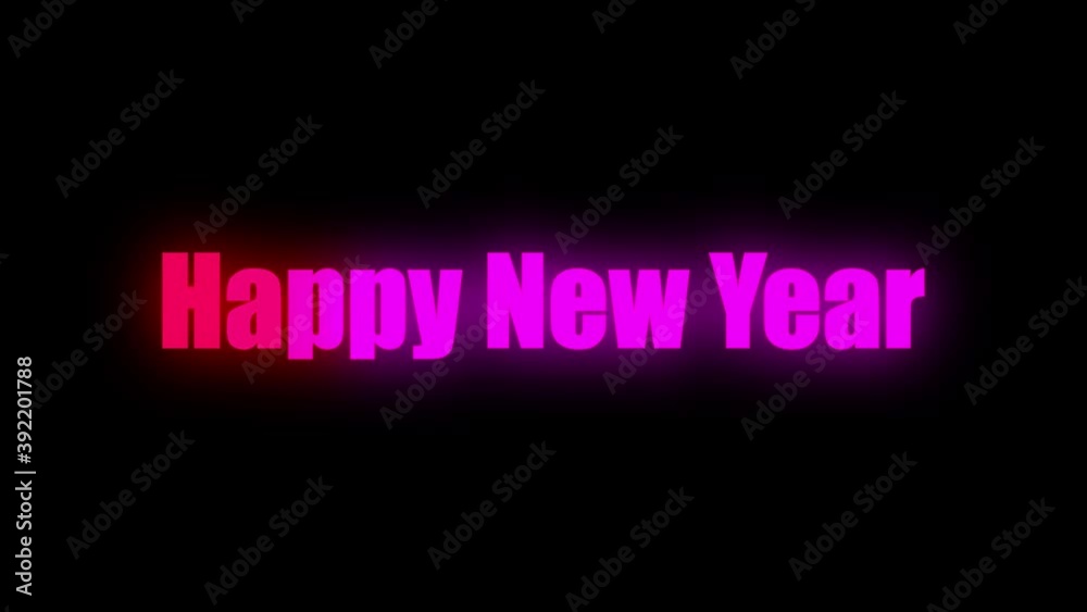 Happy NEW YEAR text animation. 4K video animation for HAPPY NEW YEAR holiday multicolored letters screensaver. Happy NEW YEAR text animation. 4K video animation for HAPPY NEW YEAR holiday multicolored letters screensaver.