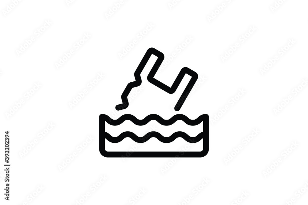 Pollution Outline Icon - Plastic Pollution Pollution Outline Icon - Plastic Pollution