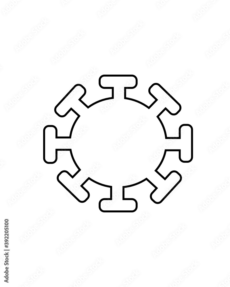 Virus Icon gleich Corona, Covit Virus Icon gleich Corona, Covit