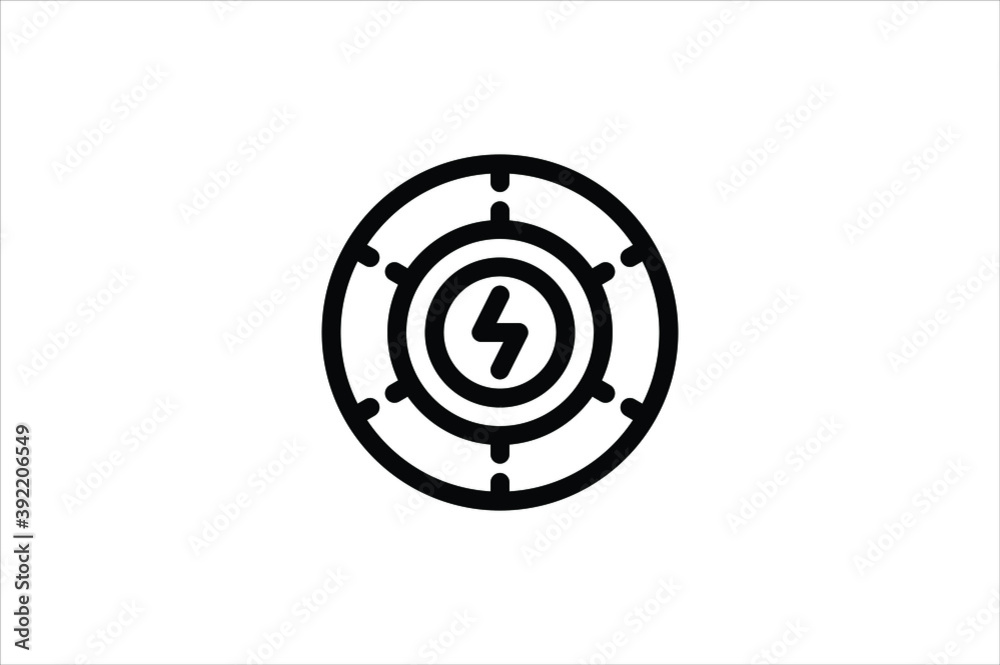 Pollution Outline Icon - Electrical Pollution Pollution Outline Icon - Electrical Pollution