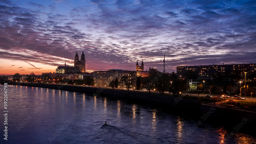 Fototapeta premium Der Dom in Magdeburg, Sachsen Anhalt, Deutschland 