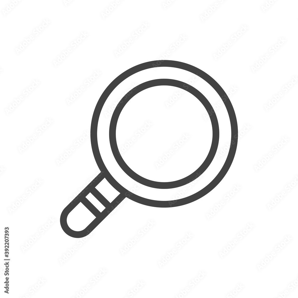 Magnifying glass or search outline icon. Vector. Magnifying glass or search outline icon. Vector.