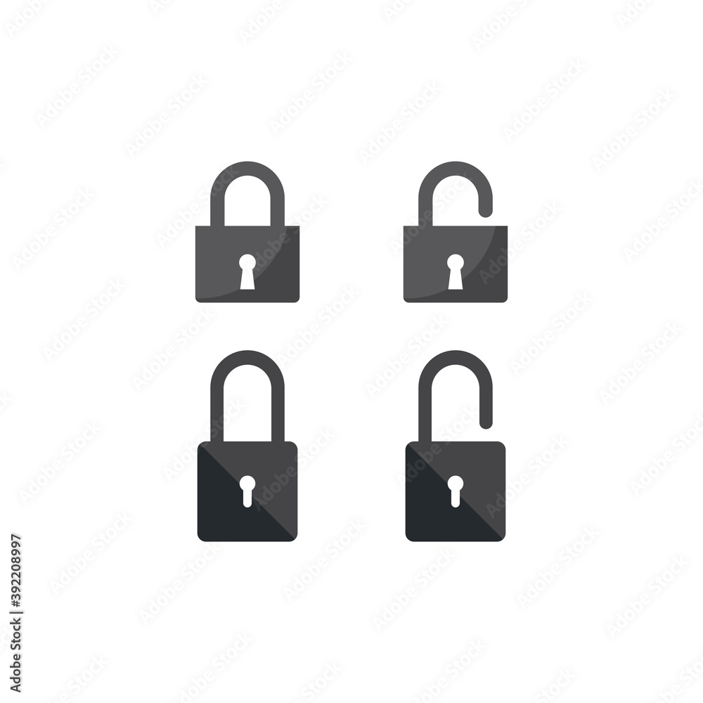 Padlock logo vector icon illustration Padlock logo vector icon illustration
