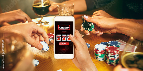 Canvas Print Online gambling, casino concept