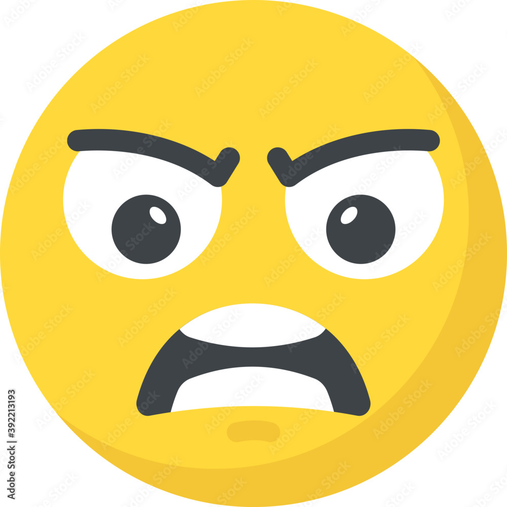 
An emoticon depicting expression of being irritated
