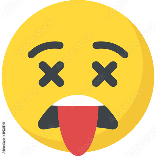 
Naughty expression through emoticon icon
