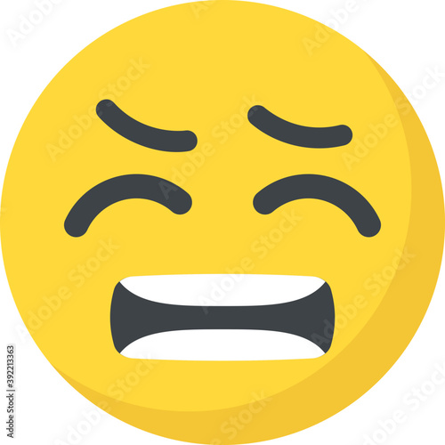 
An emoticon depicting expression of being irritated
