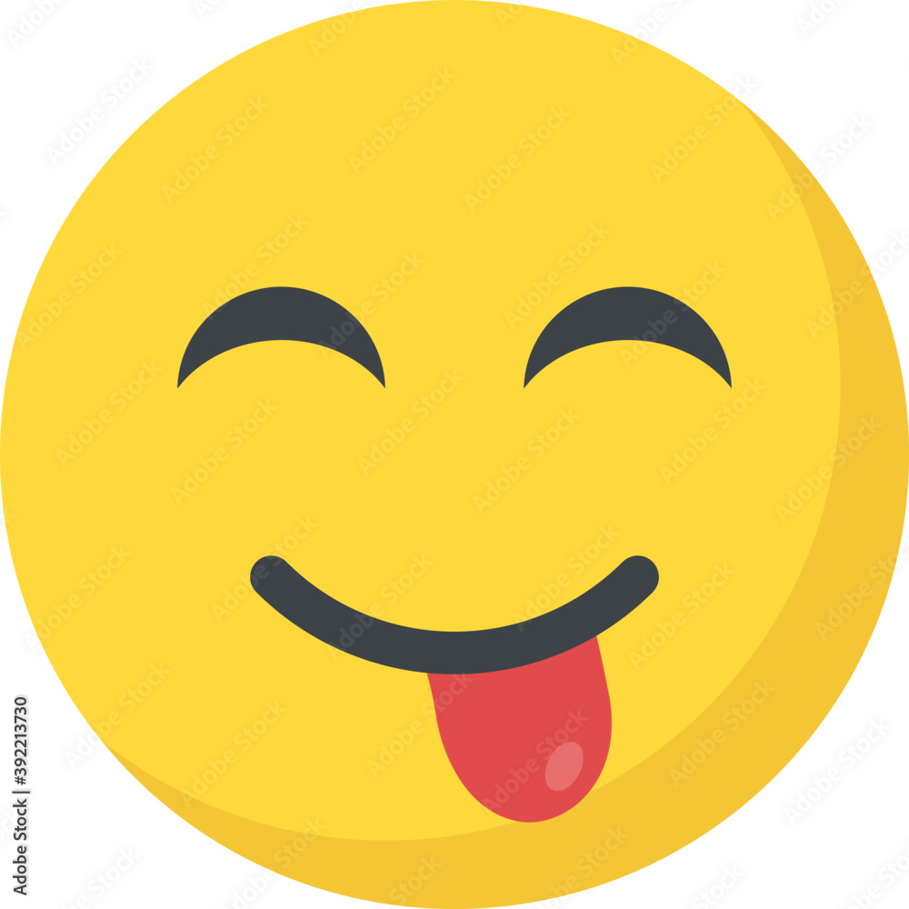Naughty expression through emoticon icon
Naughty expression through emoticon icon