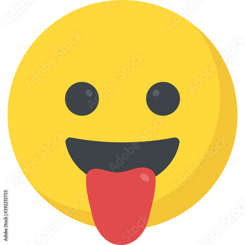 
Naughty expression through emoticon icon
