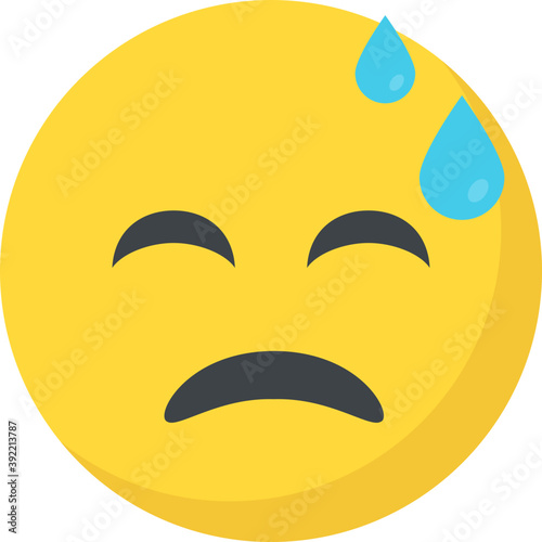 
Sad smiley face, depressed concept
