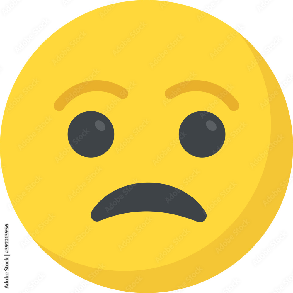 Fototapeta premium Sad smiley face, depressed concept 