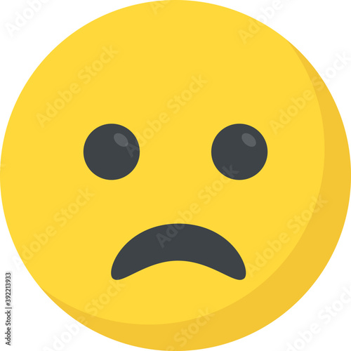 
Sad smiley face, depressed concept

