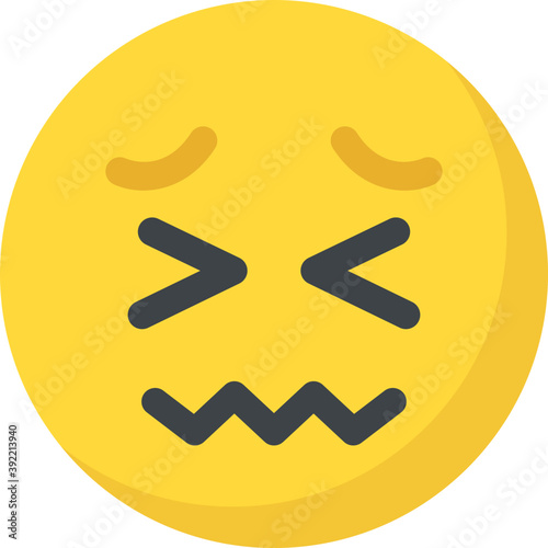 
A confounded smiley face, confused emoji
