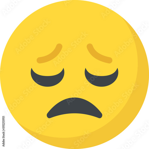 
Sad smiley face, depressed concept
