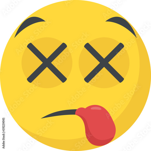 
Naughty expression through emoticon icon
