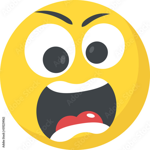 
An emoticon depicting expression of being irritated
