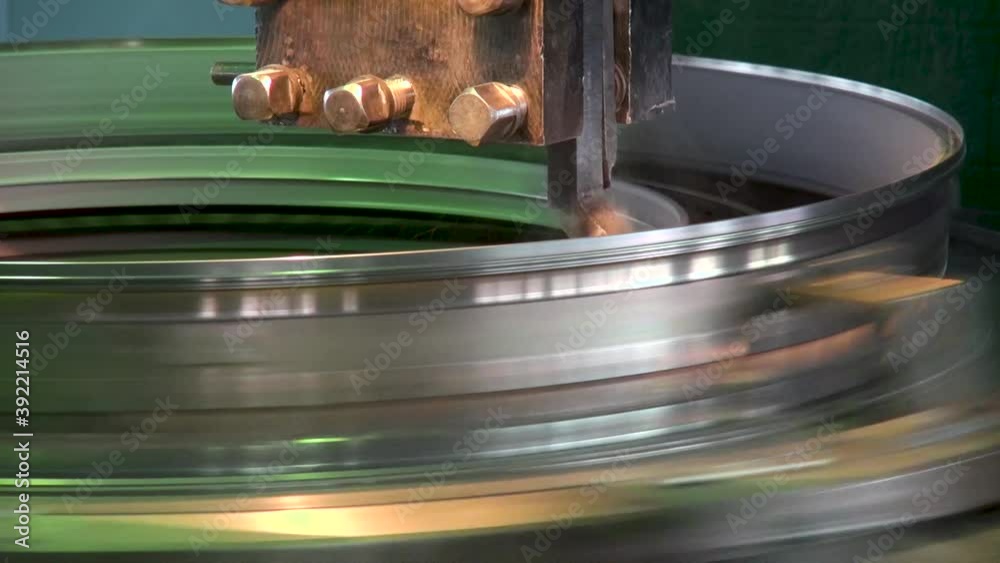 Boring inner diameter of body on programmed machine. Compressor housing