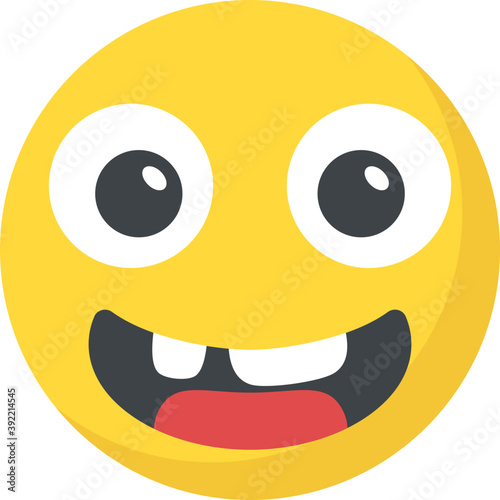 
Naughty expression through emoticon icon
