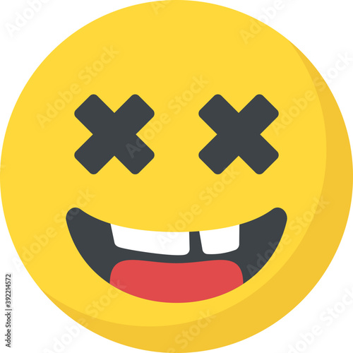 
Naughty expression through emoticon icon
