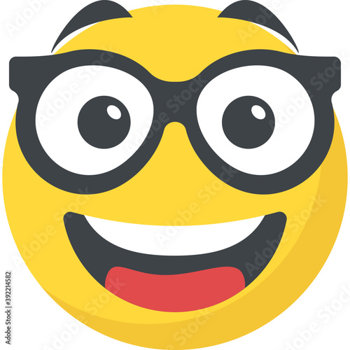 
Naughty expression through emoticon icon
