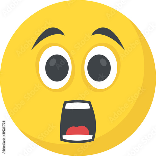 
A smiley expressing being surprised
