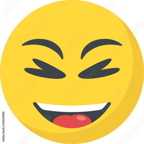 
A social communication platforms’ emoji laughing expression
