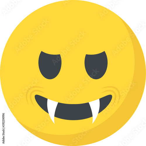 
Naughty expression through emoticon icon
