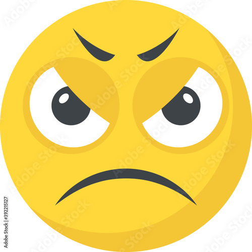 
An emoticon depicting expression of being irritated
