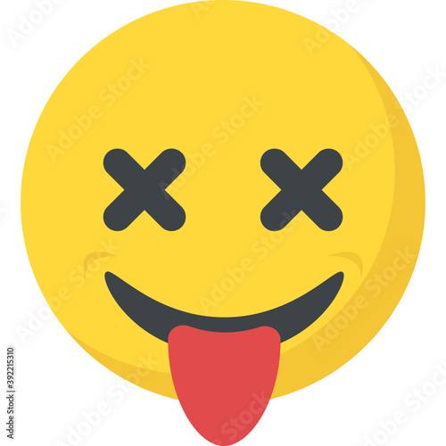
Naughty expression through emoticon icon
