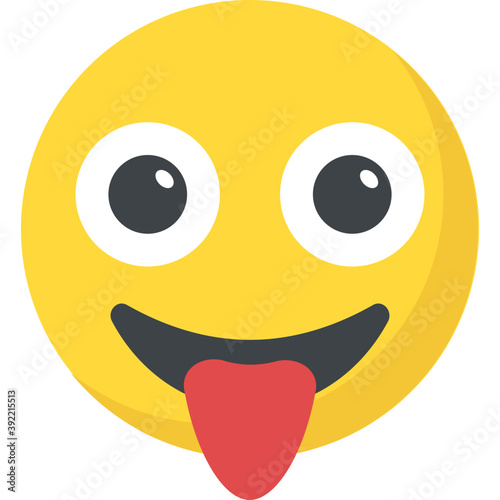 
Naughty expression through emoticon icon
