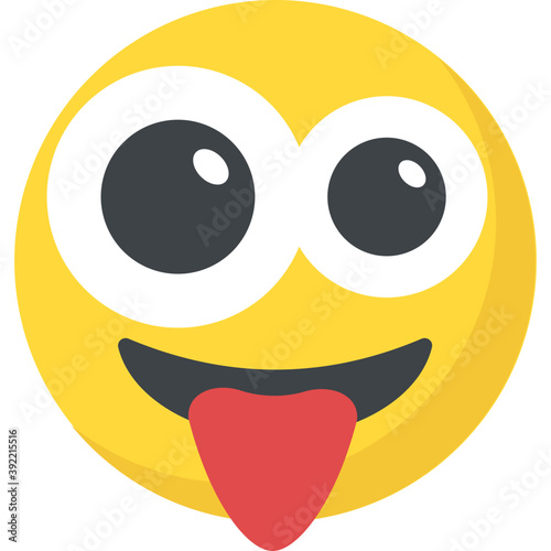 
Naughty expression through emoticon icon
