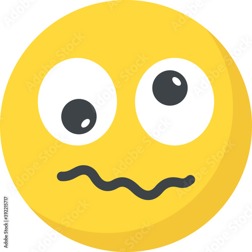 
A confounded smiley face, confused emoji
