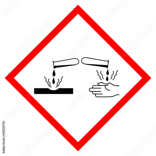 Corrosion Symbol Sign, Vector Illustration, Isolate On White Background Label .EPS10