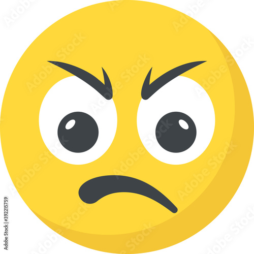 
An emoticon depicting expression of being irritated
