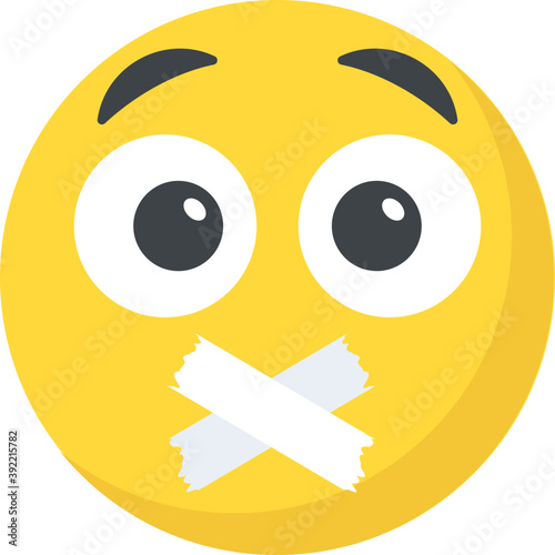 
Naughty expression through emoticon icon
