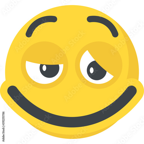 
Naughty expression through emoticon icon

