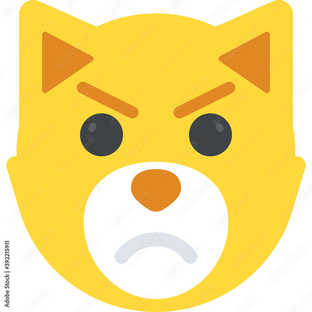 Fototapeta premium A cute cartoon style cat emoji 