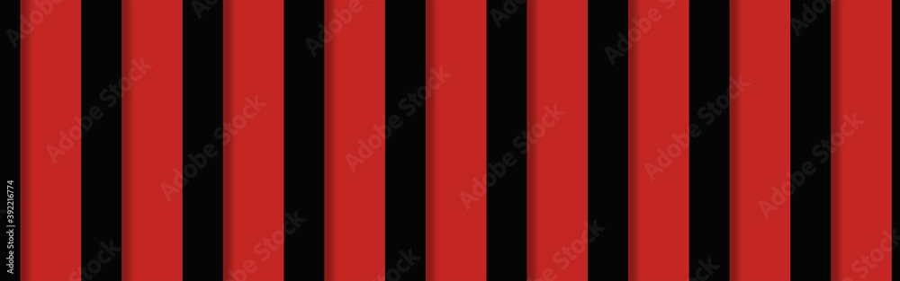 Naklejka premium Black stripes on a red background. Background surface