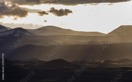 sunset at georgian mountains