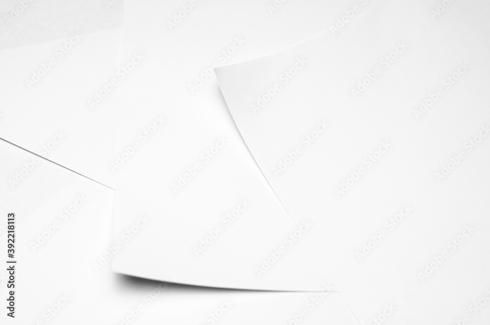 Few blank pieces of white paper Few blank pieces of white paper