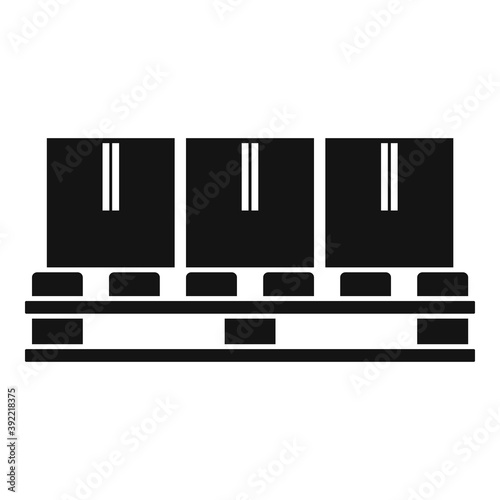 Storage parcel pallet icon. Simple illustration of storage parcel pallet vector icon for web design isolated on white background